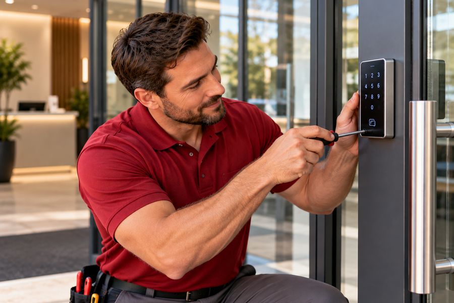 Commercial locksmith and access control work