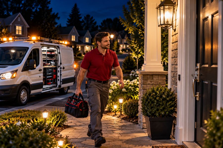 Emergency lockout service at night